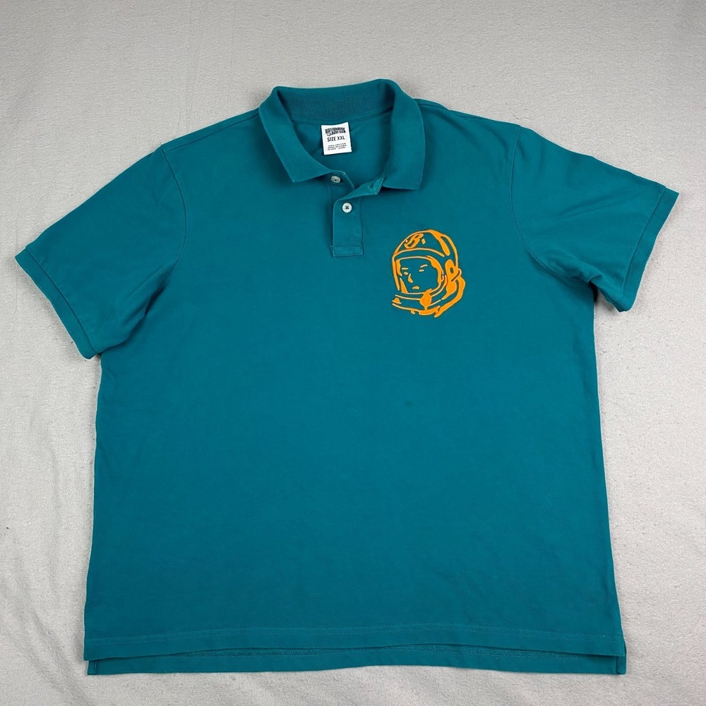 Billionaire Boys Club Polo Shirt Mens XXL 2XL Astronaut Helmet Logo Short Sleeve